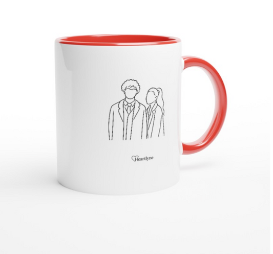 Personalized Color Inside Mug | Custom Line Art Ceramic Mug