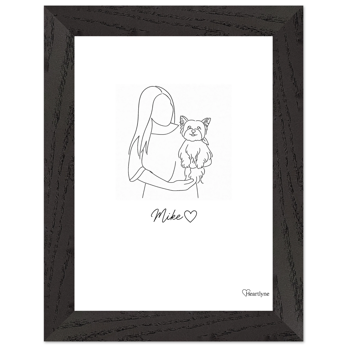 Poster emoldurado personalizado | Arte de parede personalizada em estilo linear