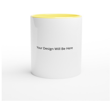 Personalized Color Inside Mug | Custom Line Art Ceramic Mug
