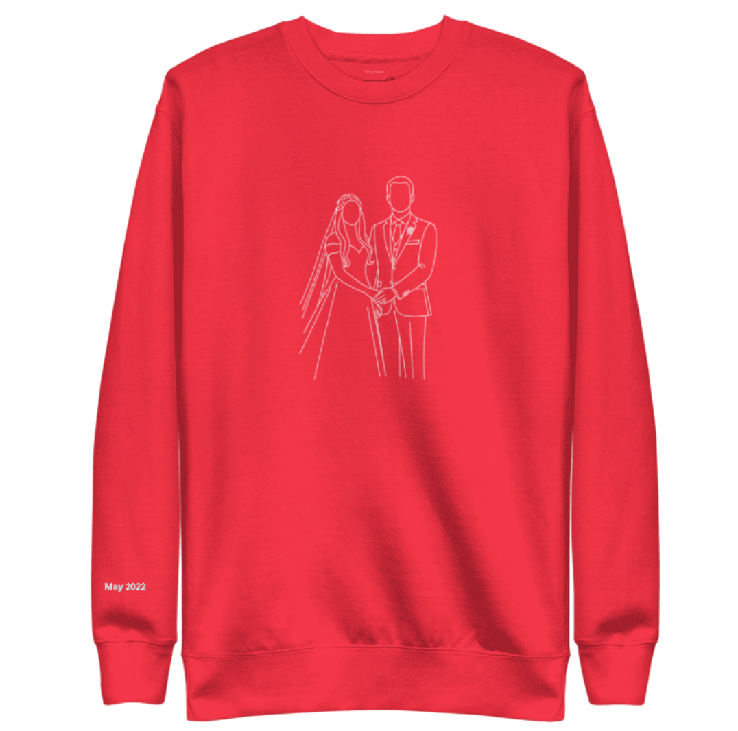 Custom Line Art Sweatshirt | Personalized Minimalist Gift