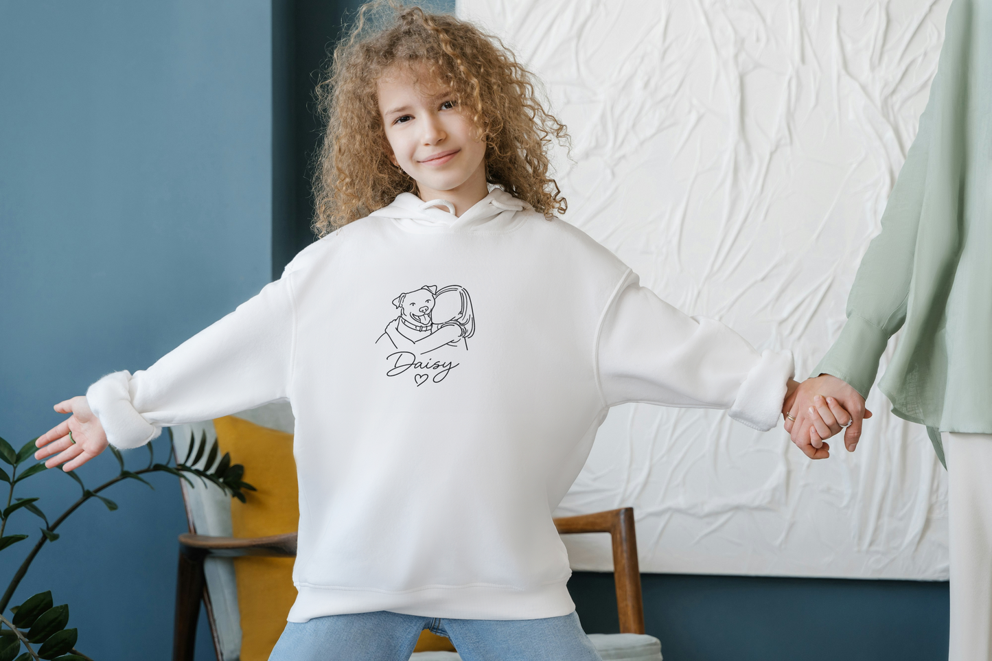 Personalized Kids Hoodie | Custom Line Art Youth Hoodie