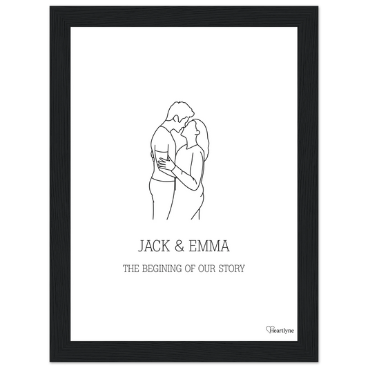 Personalized Framed Poster | Custom Line Art Wall Art
