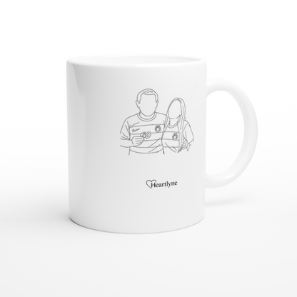 Personalized Line Art Mug | Custom Minimalist Ceramic Gift