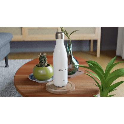 Garrafa de água personalizada | Garrafa de aço com arte linear personalizada