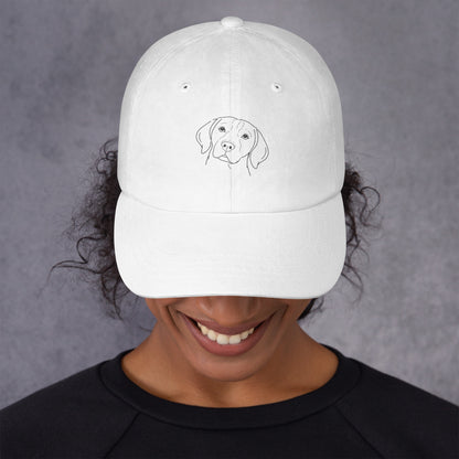 Personalized Dad Hat | Custom Line Art Cotton Cap