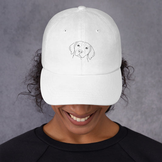Personalized Dad Hat | Custom Line Art Cotton Cap