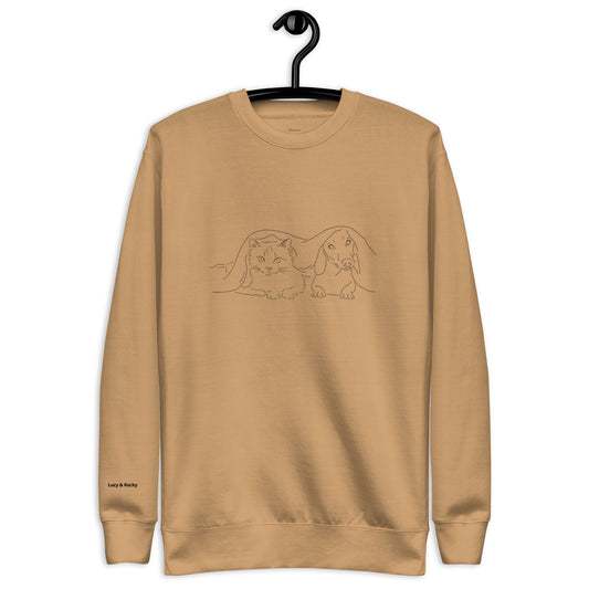 Custom Line Art Sweatshirt | Personalized Minimalist Gift