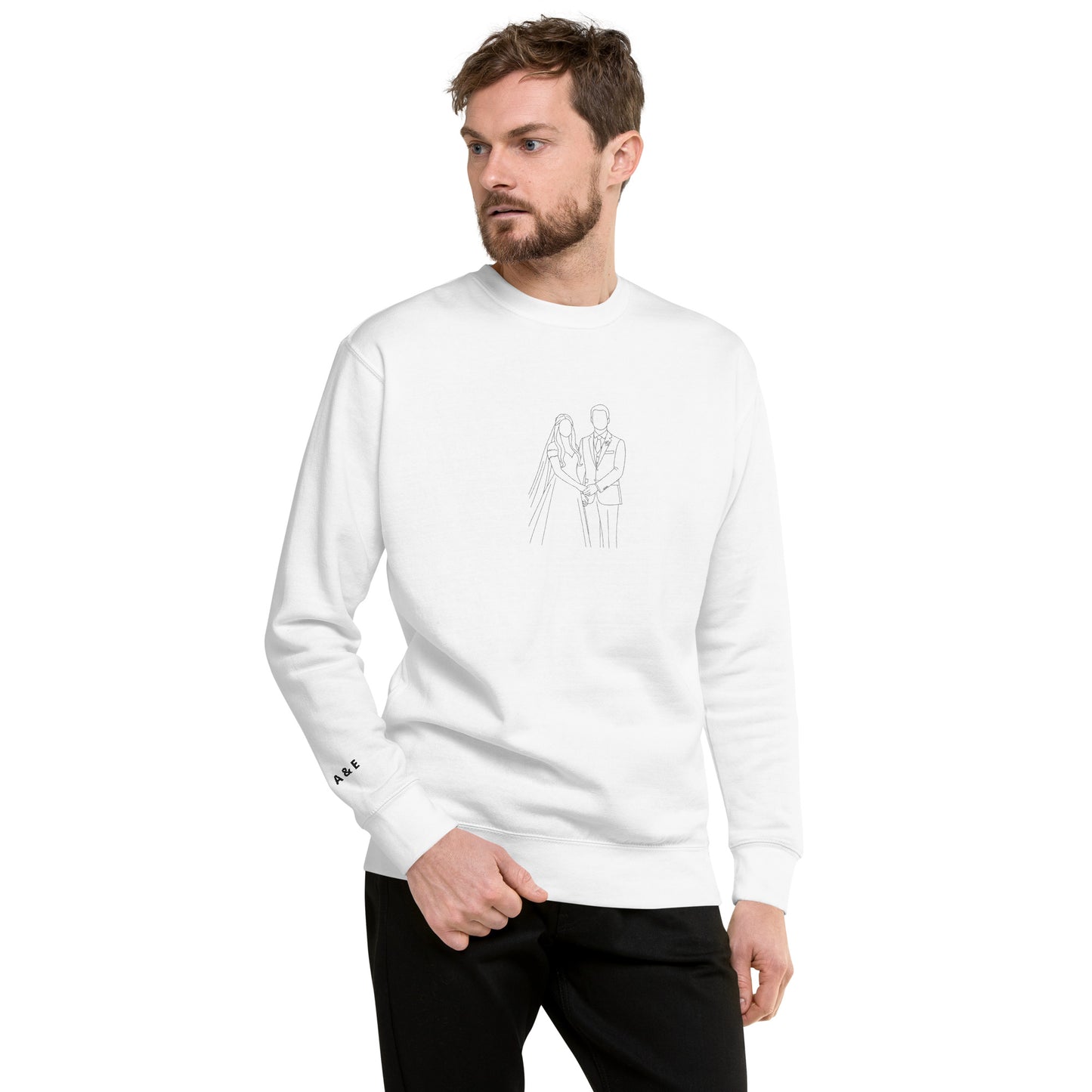 Custom Line Art Sweatshirt | Personalized Minimalist Gift