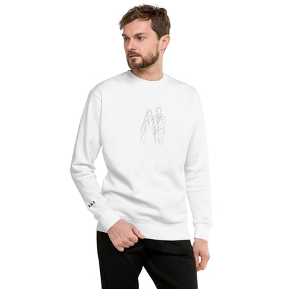 Custom Line Art Sweatshirt | Personalized Minimalist Gift